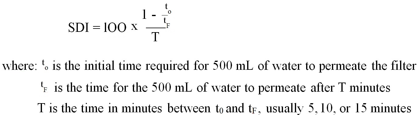 Silt Density Index Calculation